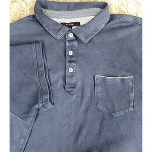 Tahari Men's Classic Fit Short sleeve Navy‎ Pocket Polo shirt XXL